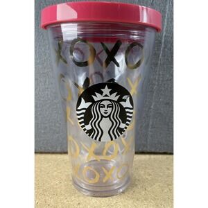 Starbucks Hugs and Kisses‎ 16oz Tumbler No Straw Cup